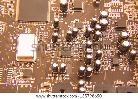 electronic products--the detail of the soundcard which broken by thunderstrike