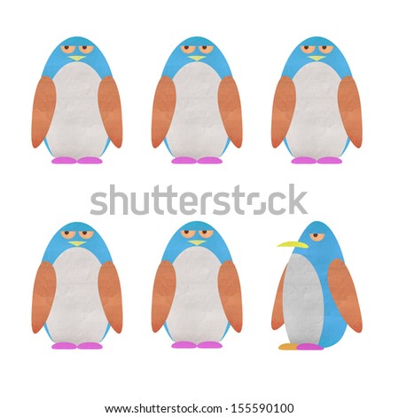 theme of the scissor-cut for children--penguin