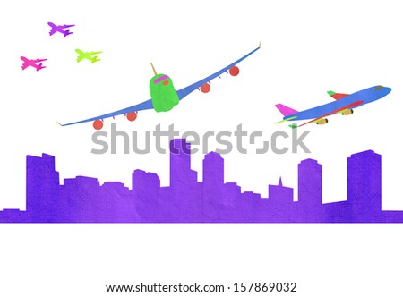 the scissor-cut for children--plane and city