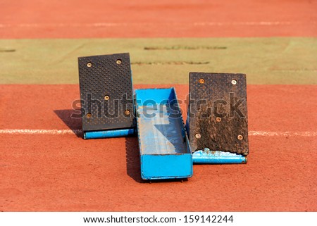 sports meet--the detail on the playground--starting block