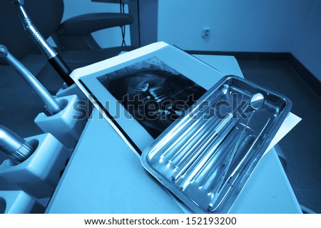 Dental tools and dental x- ray