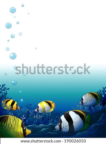 Illustration of the fishes under the sea