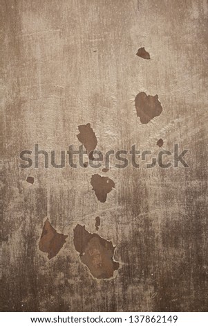 Steel rusted and deteriorated housing decorative outer surface