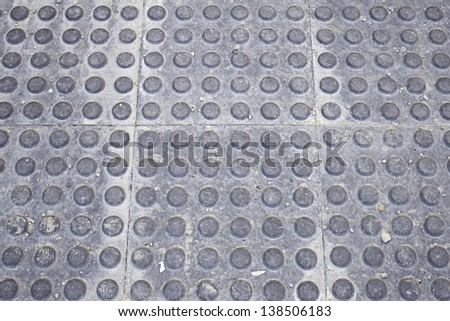 Rubber floor dust dirty gray circles, construction and architecture