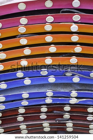 Fair lights colored metal surface, materials and decoration
