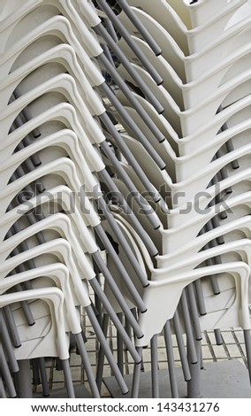 Restaurant Chairs stacked abroad and catering business