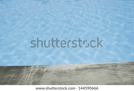 Blue water in pool recreation resort hotel, vacation and relax