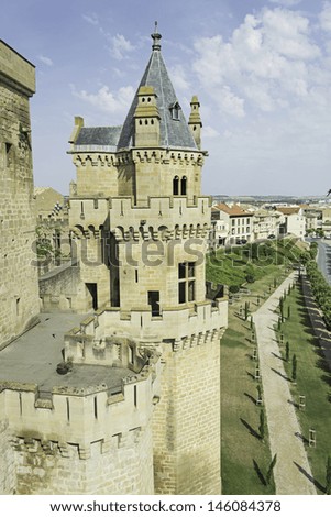 Medieval era castle town of Navarre, history and fantasy