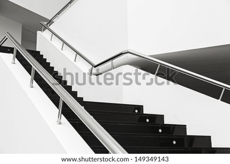 Black Stairs interior building design, construction