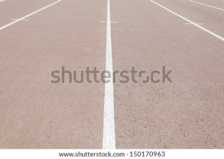 Running Track with symbols sports center, sports and training