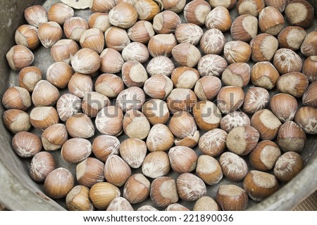 Dried chestnuts bulk food store, sale