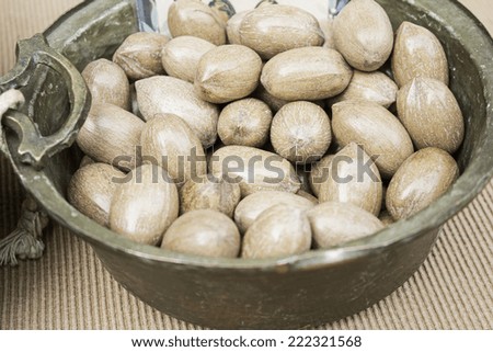 Hazelnuts bulk food market, fruit and sale