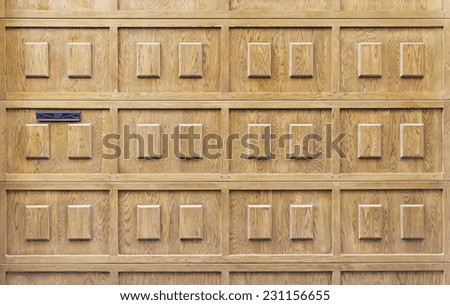 Oak door with mailbox, property and construction