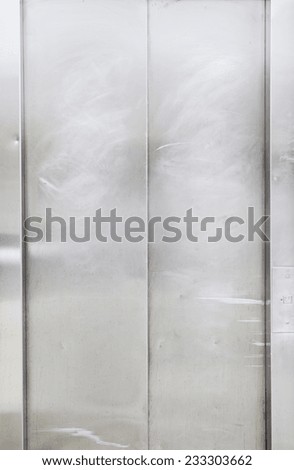 Elevator silver inside office building