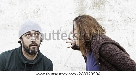 Woman Shouting man and verbally assaulted