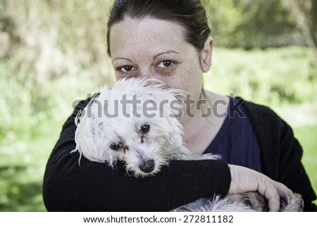 Girl love dog, love and animals