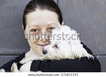 Girl love dog, love and animals
