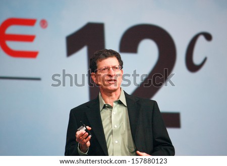 SAN FRANCISCO, CA, SEPT 23, 2013 - Oracle  Senior Vice President Andy Mendelsohn makes speech at Oracle OpenWorld conference in Moscone center on Sept 23, 2013 in San Francisco, CA
