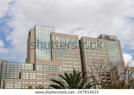 ORLANDO, FL, USA - MARCH 10, 2008: The Peabody Hotel on International Drive in Orlando, USA on March 10, 2008. In 2013 it was sold for $717 million and renamed as Hyatt Regency Orlando.