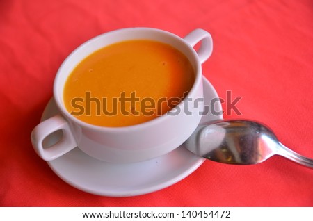 Sweet Pumpkin drink with white cup
