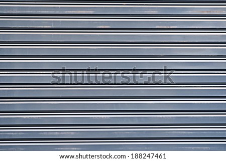 steel, Old rolling shutter door texture with horizontal