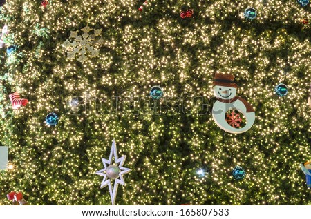 Christmas festival with decorate Christmas tree lighting