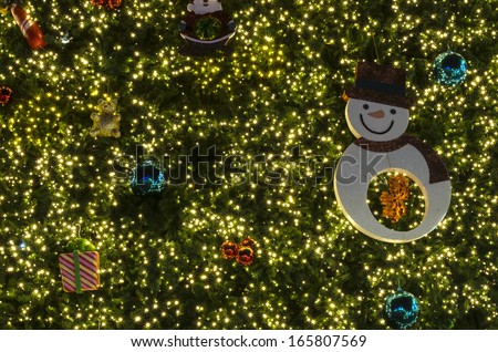 christmas festival with decorate Christmas tree lighting