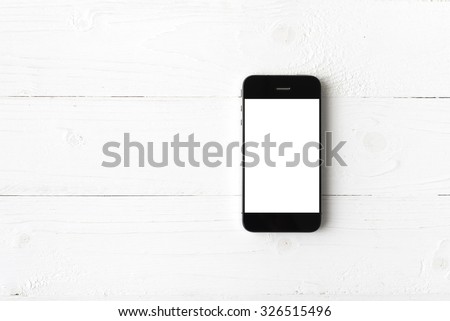 cellphone on white table