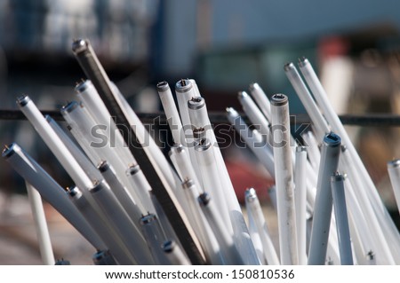 fluorescent light tubes, electric pieces of rubbish