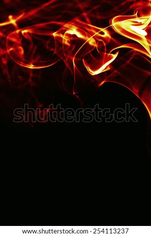 abstract fire frame on black bacground