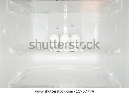 fresh eggs in a refrigerator