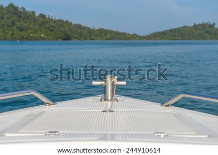Crystal clear sea on a speed boat, Similan Islands, Andaman Sea, Thailand