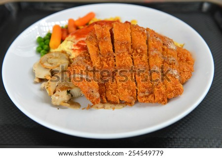 Tonkatsu, deep-fried pork cutlet