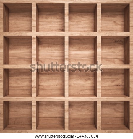 Empty Wood Shelf , Full Frame