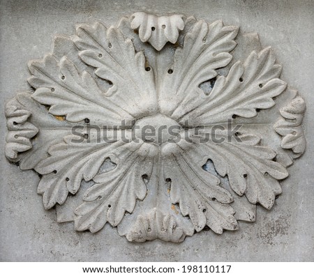 The Ottoman ornament on stone. Detail of architecture in Turkey