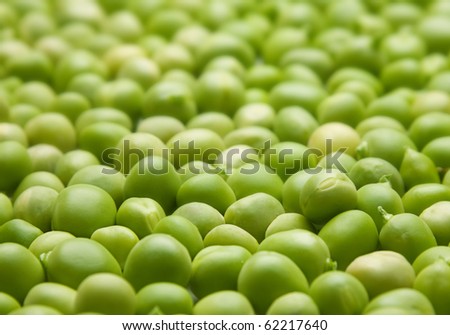 Fresh green peas seed vegetable closeup view