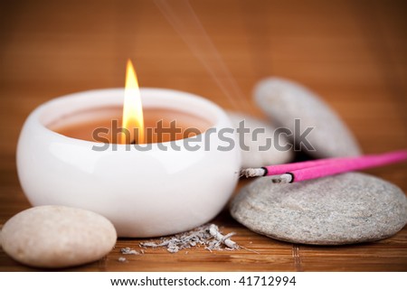 incense sticks and candle