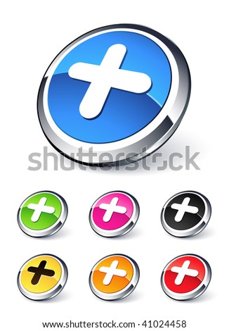 stock vector plus icon