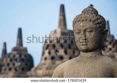 Buddist temple Borobudur. Yogyakarta. Java, Indonesia