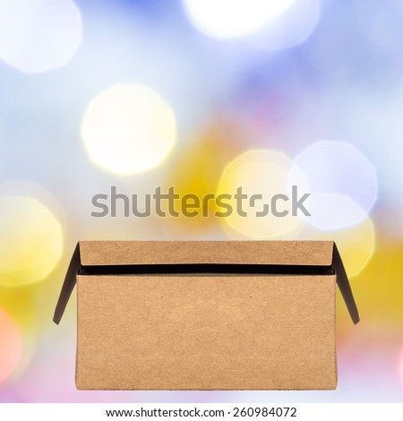 Brown paper box, with abstract background
