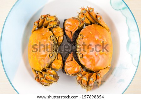 Chinese cooked hairy crab