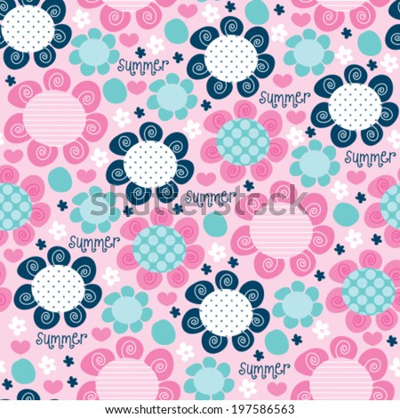 flower love pattern vector illustration flower love pattern vector illustration
