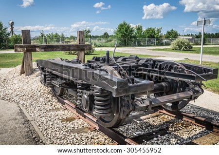 Bogie system of a wagon at the end of the line