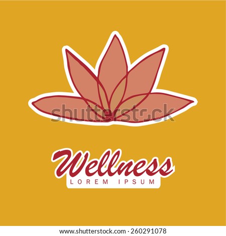 wellness,pink lotto flower, yellow background