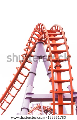 A segment of a roller coaster, isolated