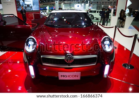 BANGKOK - NOVEMBER 28 : MG Icon on display at The 30th Thailand International Motor Expo 2013 in Bangkok, Thailand.