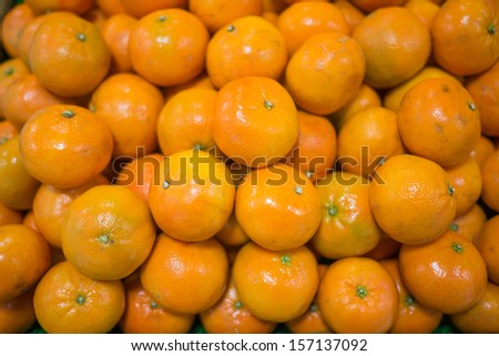 Orange on fruit stall