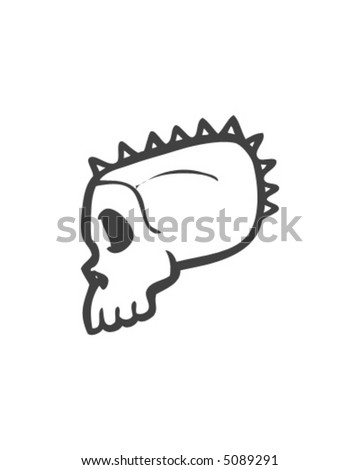 stock vector Punk Skull