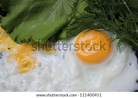 fried eggs fried eggs with  greens