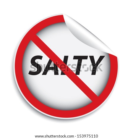 No salty sign (sticker, label, icon, badge, symbol, banner, tag).